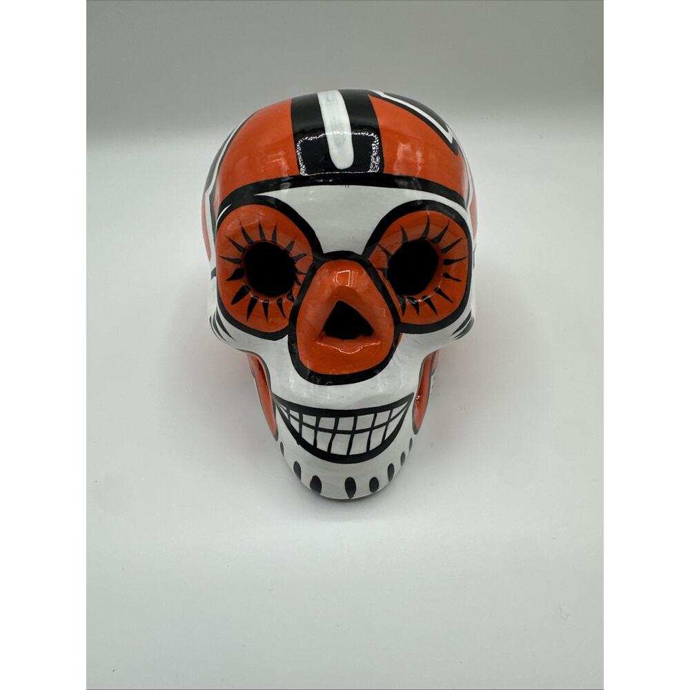 Chicago Bears Ceramic Sugar Skull - Day of The Dead NFL Collectible Figurine